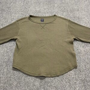 Gap Women's Olive Green Waffle Knit Long-Sleeve